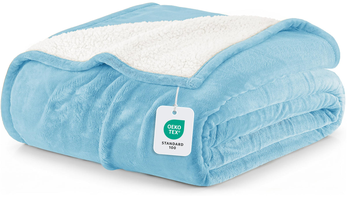 Reversible Sherpa Fleece Blanket