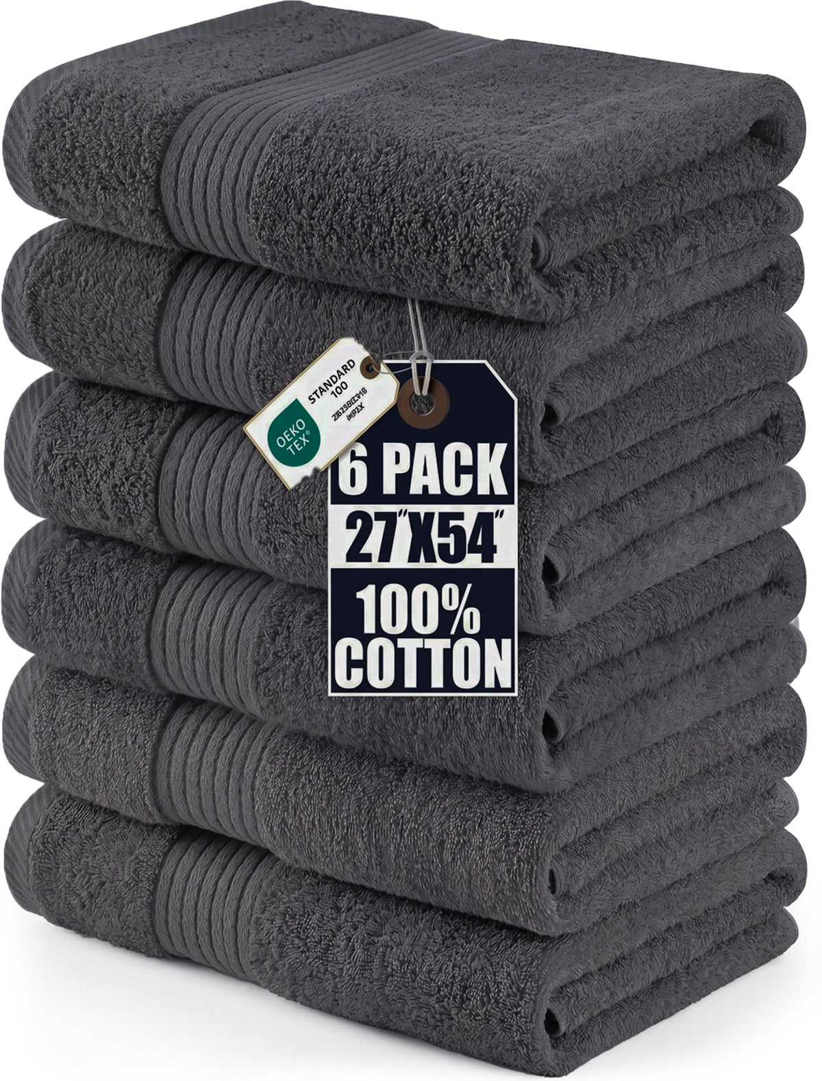 Cotton Bath Towels – 27 × 54 in