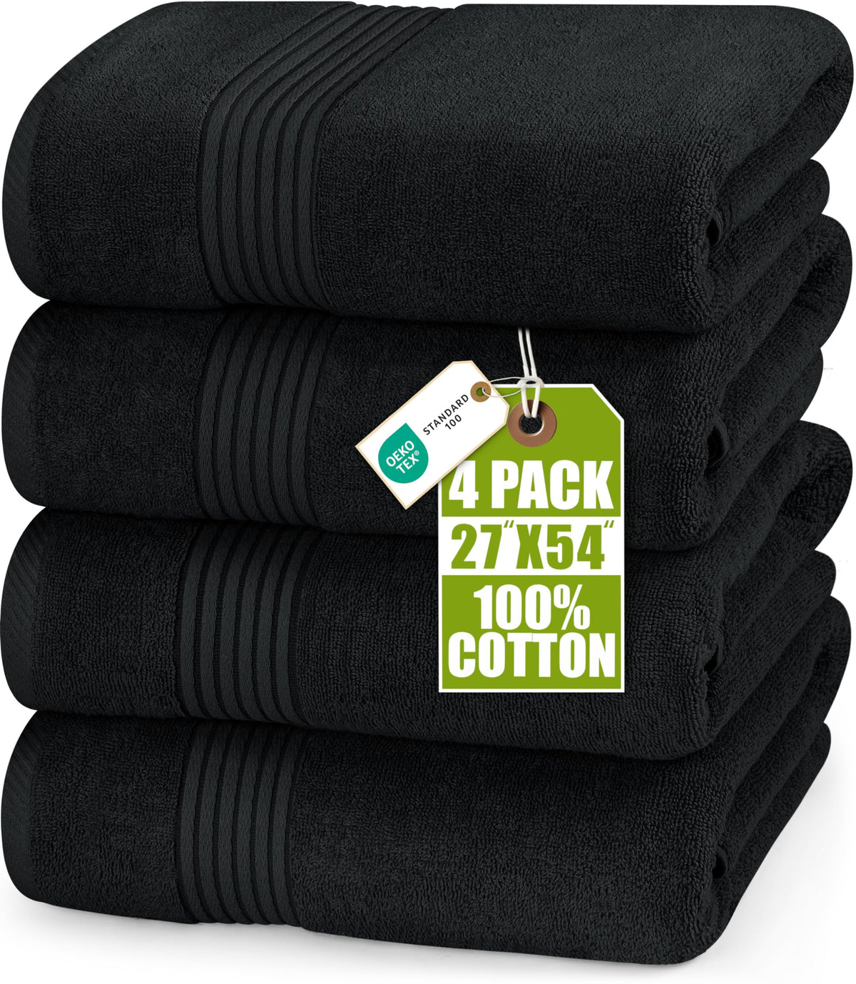 Cotton Bath Towels – 27 × 54 in