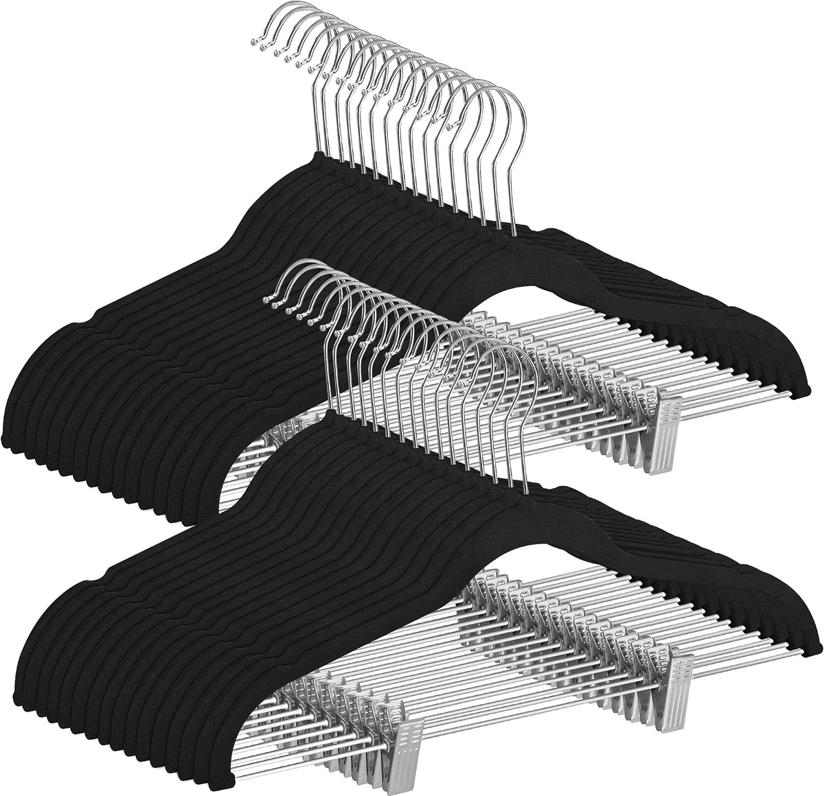 Luxe Non-Slip Skirt Hangers with Clips