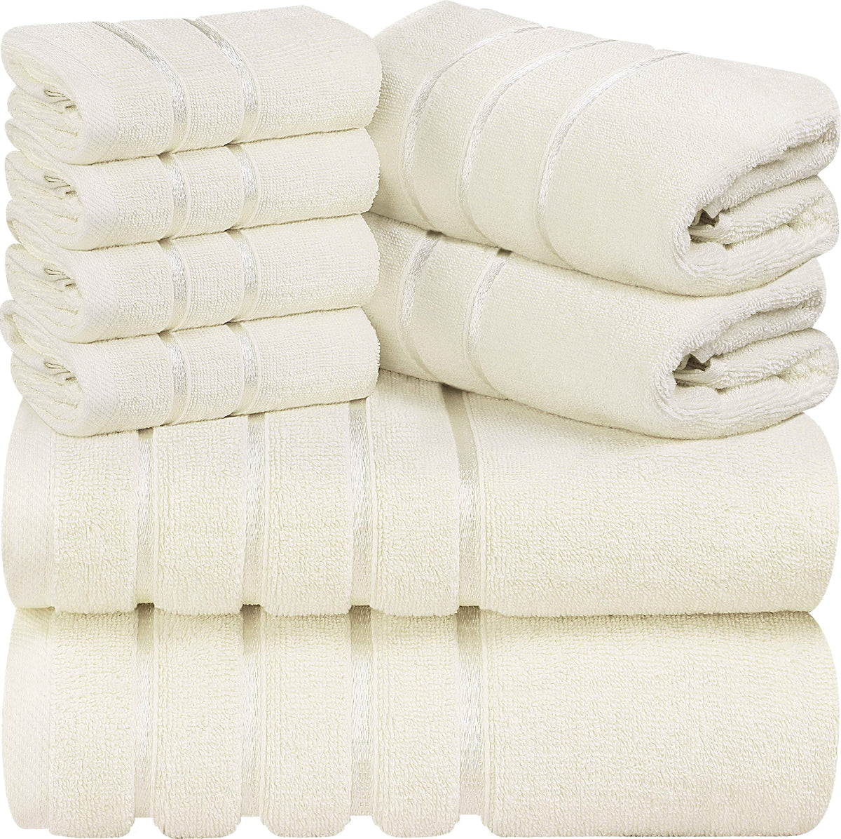 Viscose Stripe Towel Set – 8 Piece