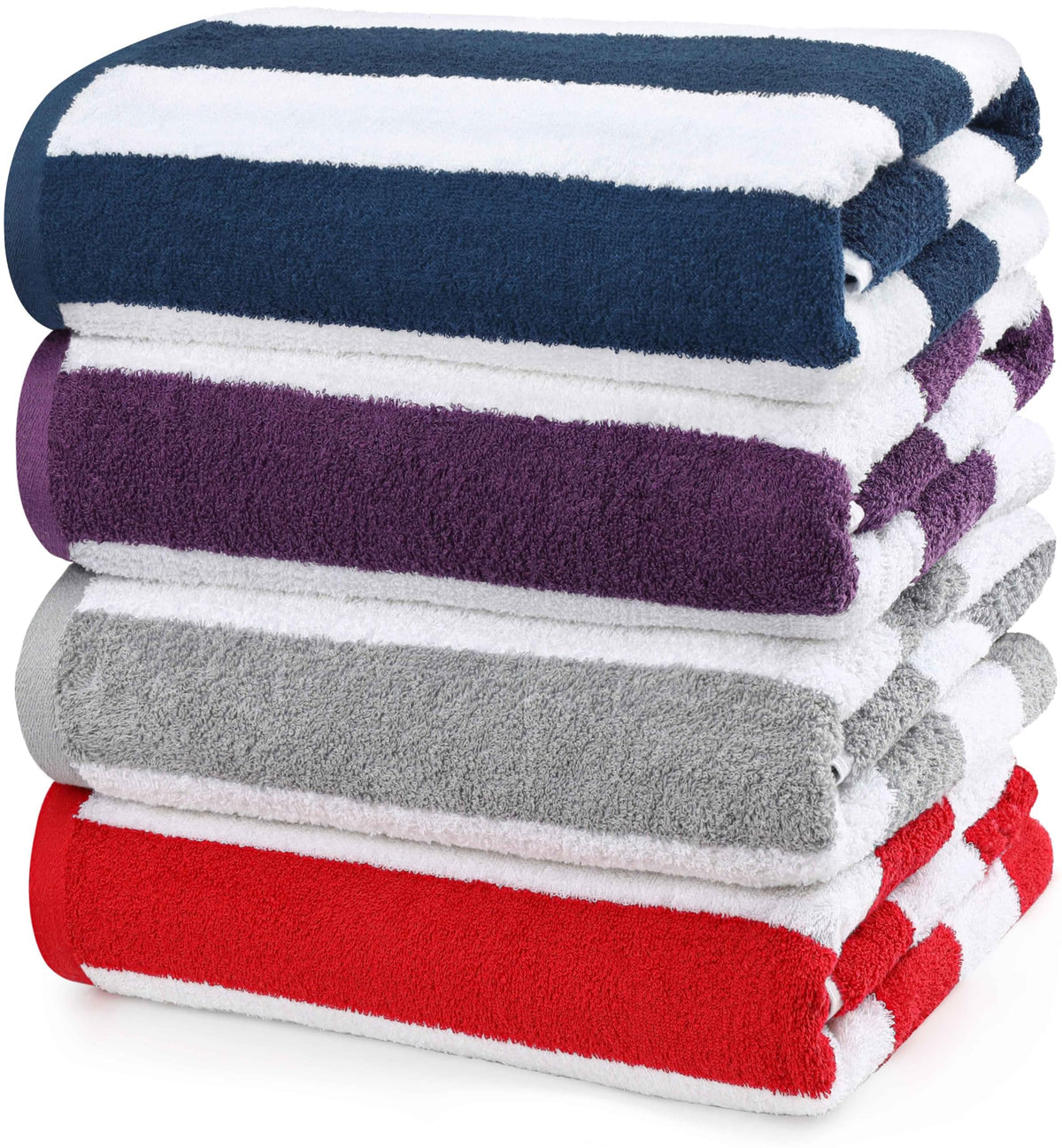 Cabana Cotton Beach Towels 6 pack, 30 x 60 in, Variety