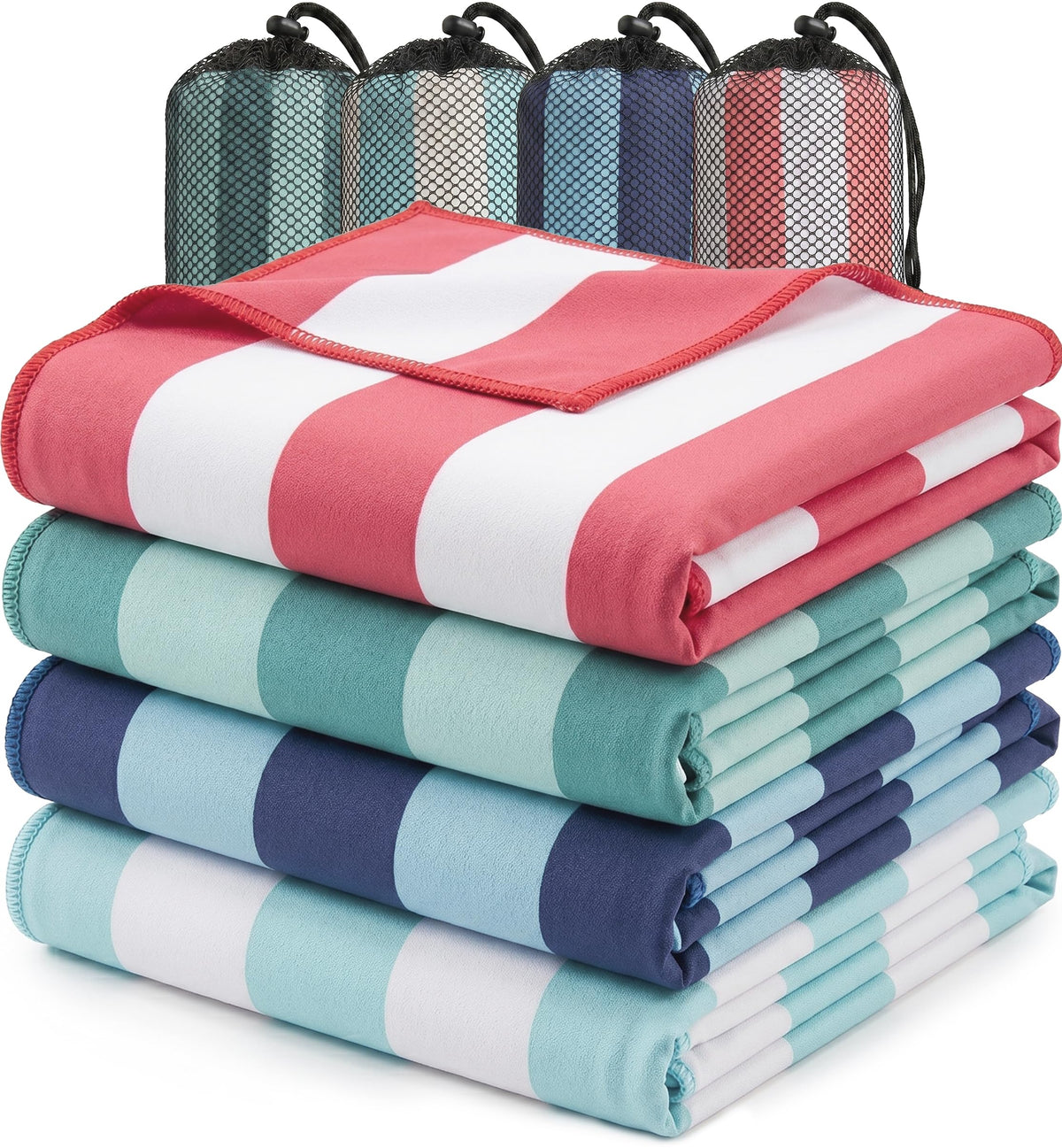 Microfiber Printed Beach Towel, 2 Pack, 32 x 71 in