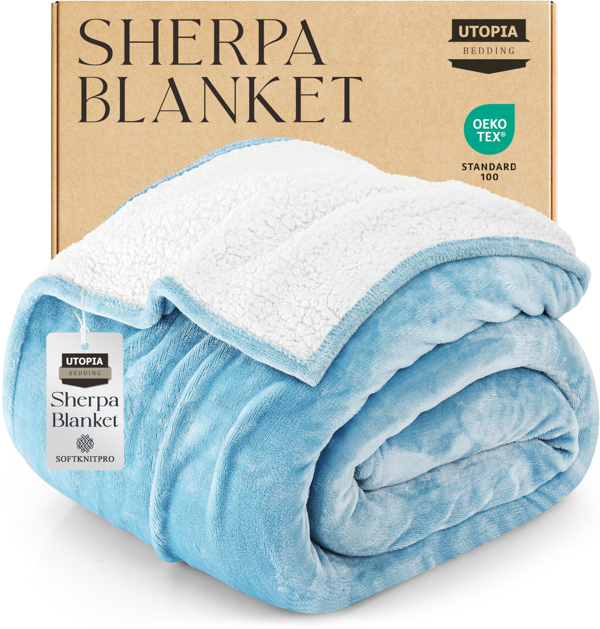 Reversible Sherpa Fleece Blanket