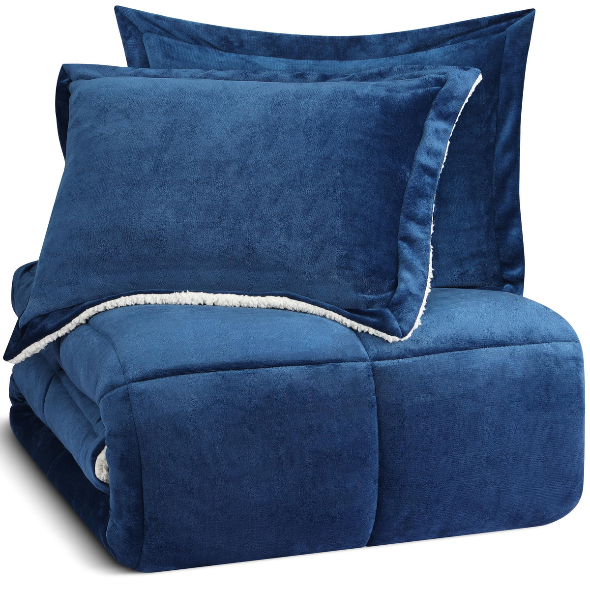 Sherpa Flannel Comforter Set Queen