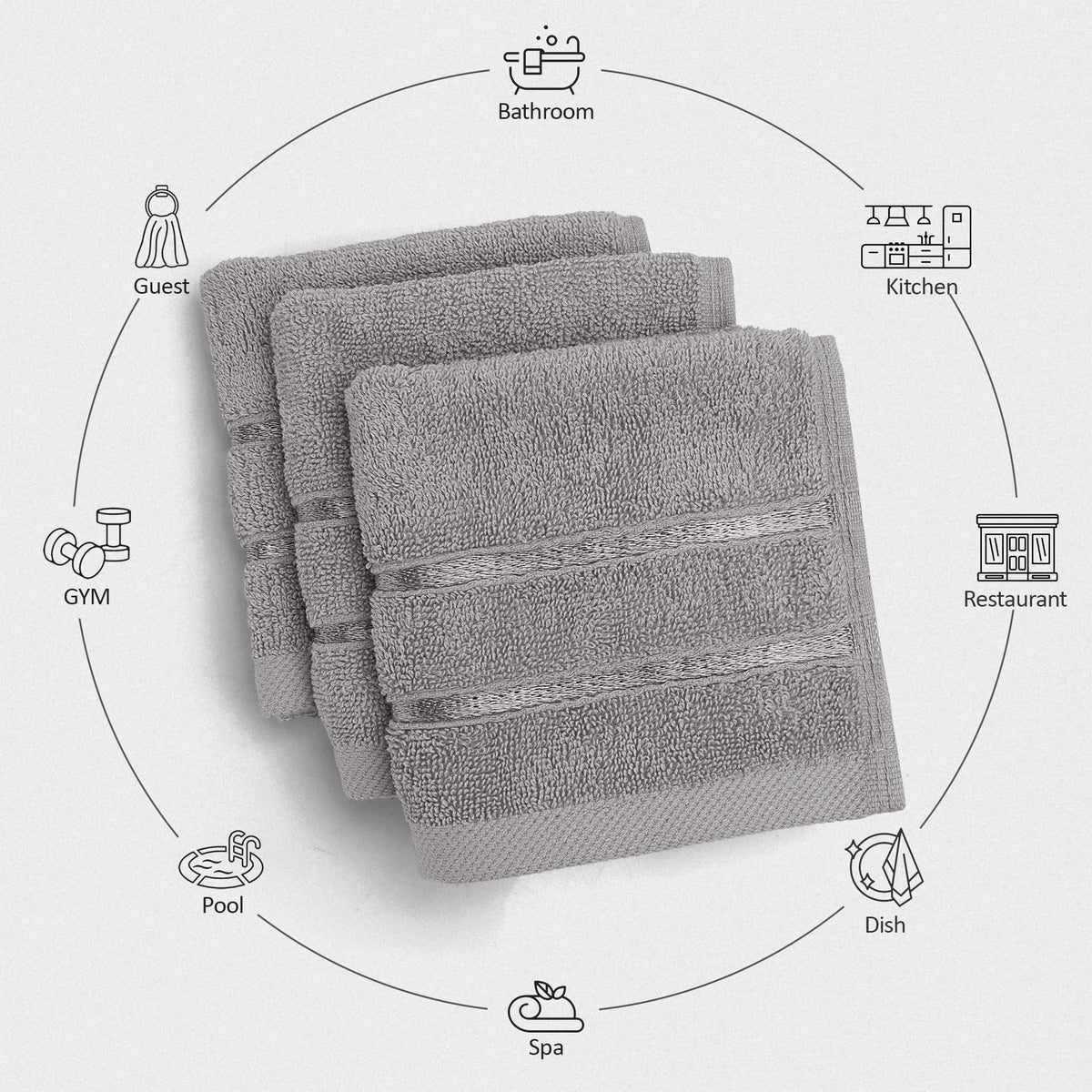 12x12 Mopping Towel Viscose 600 GSM