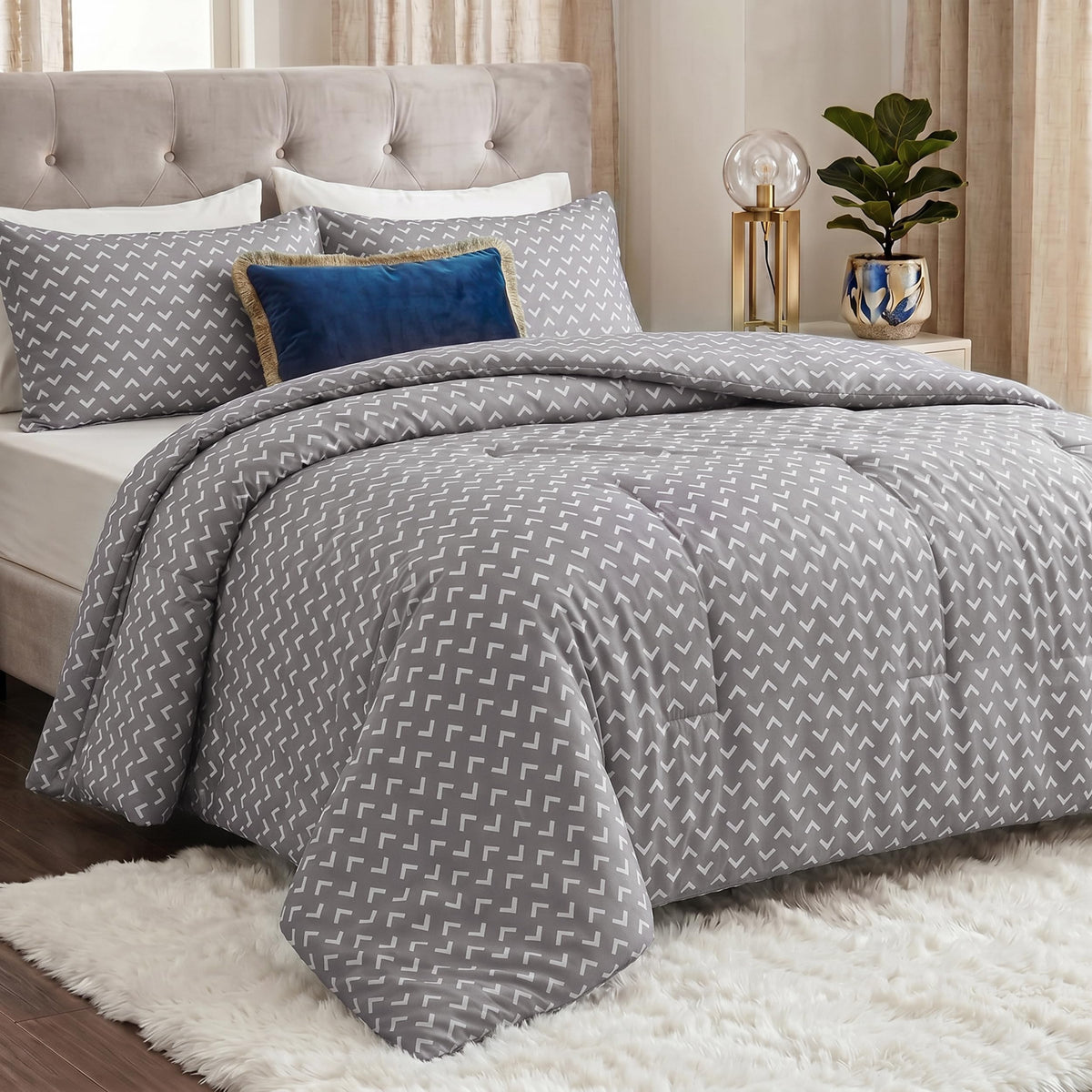 Jump and Tack Printed Comforter Set