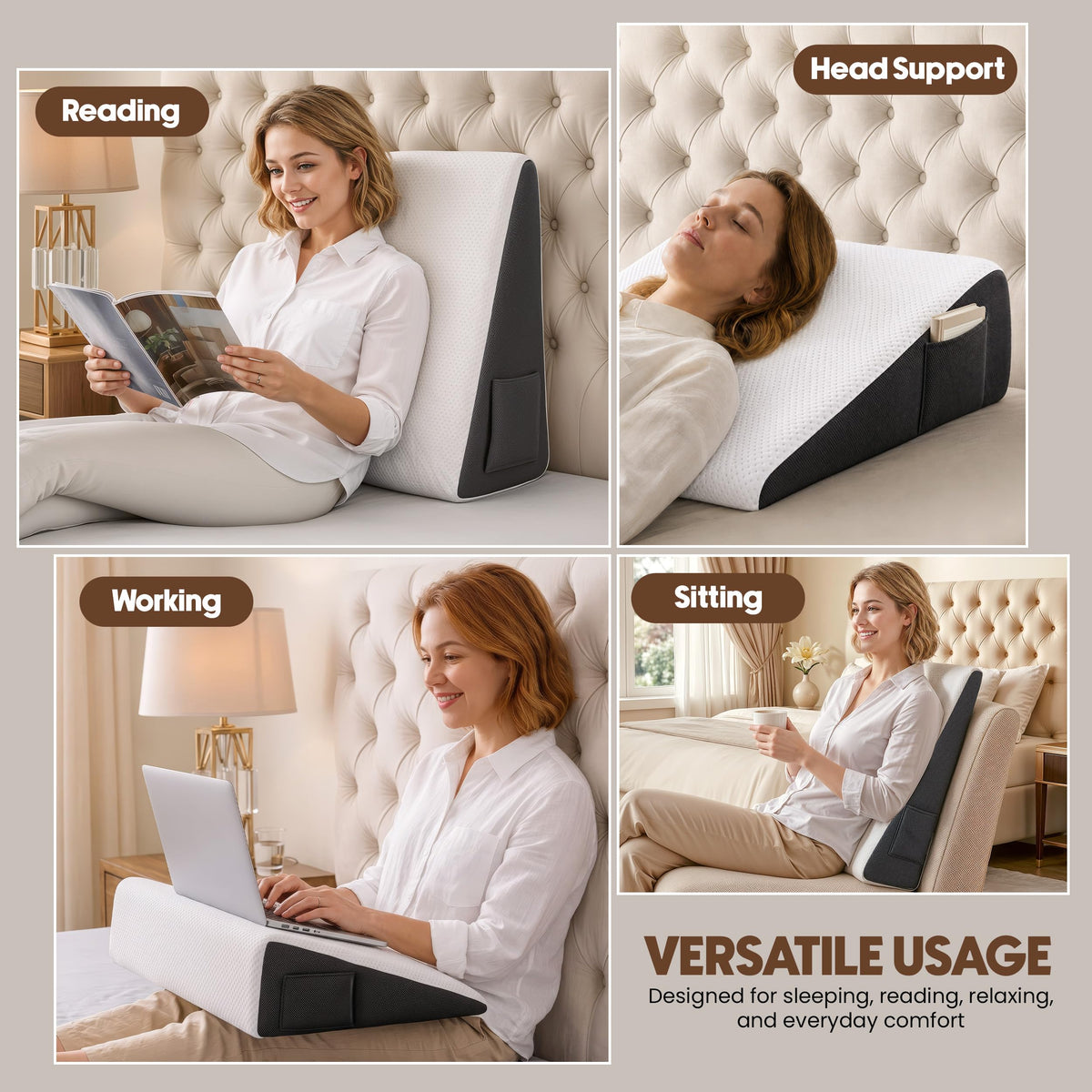 Memory Foam Wedge Pillow - 1 Pack