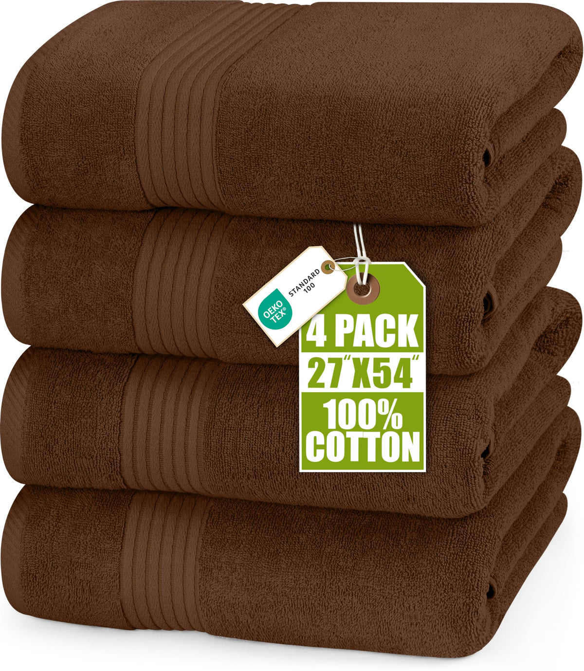 Cotton Bath Towels – 27 × 54 in