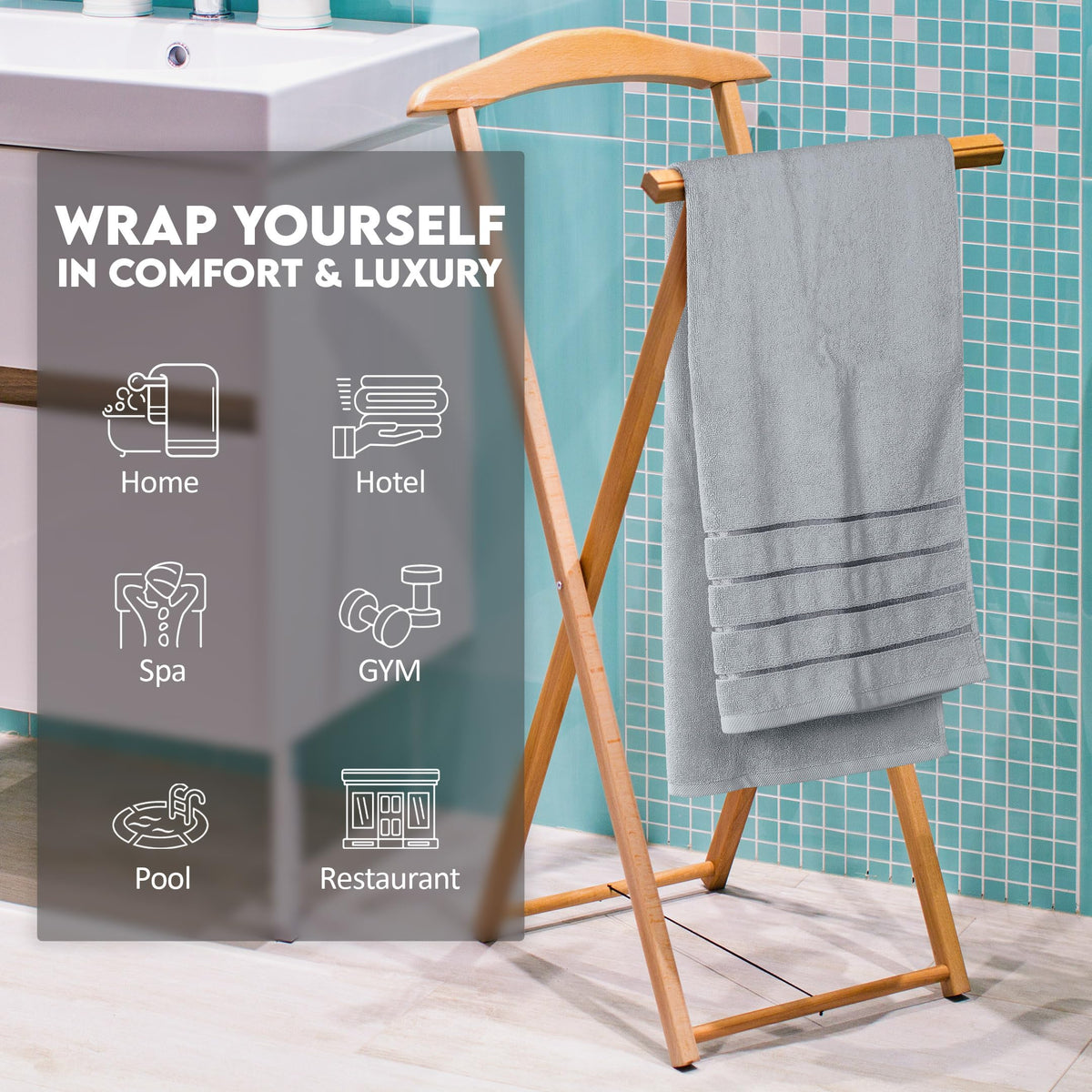 600 GSM Viscose Bath Towels