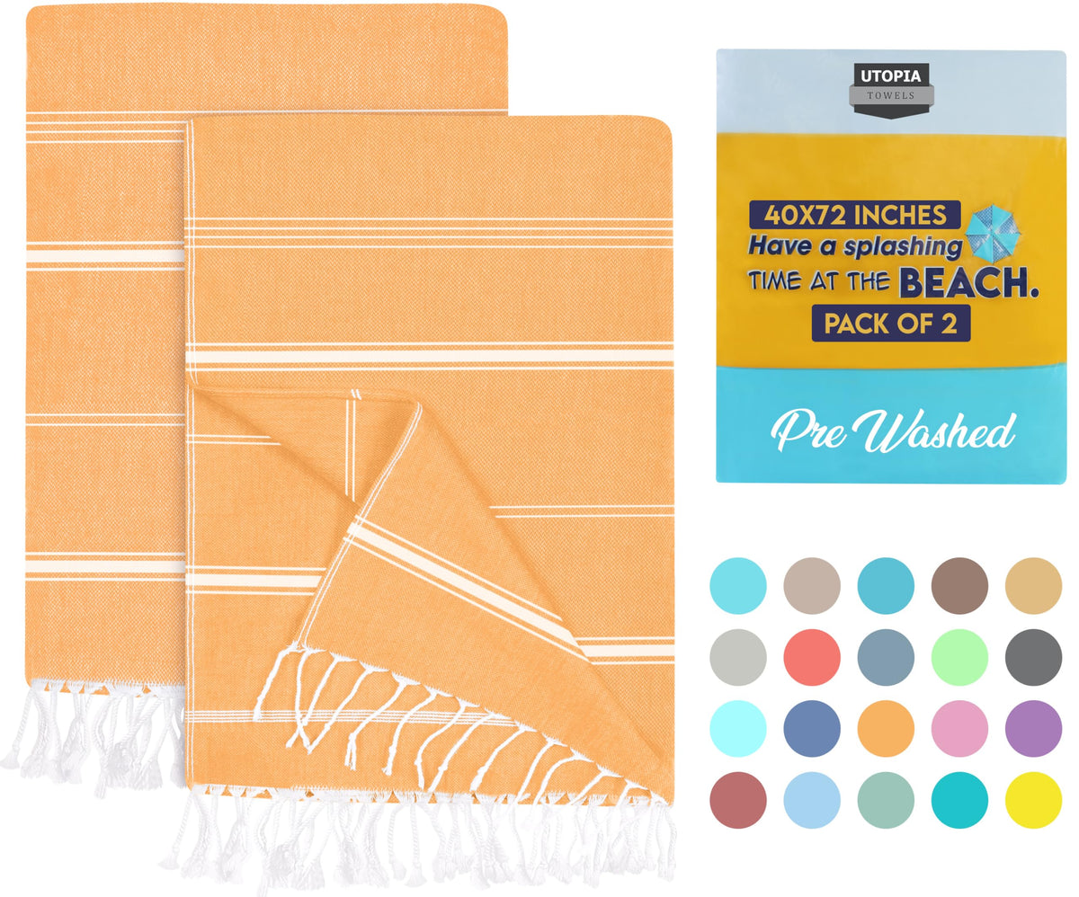 Cabana Cotton Beach Towels 6 pack, 30 x 60 in, Variety