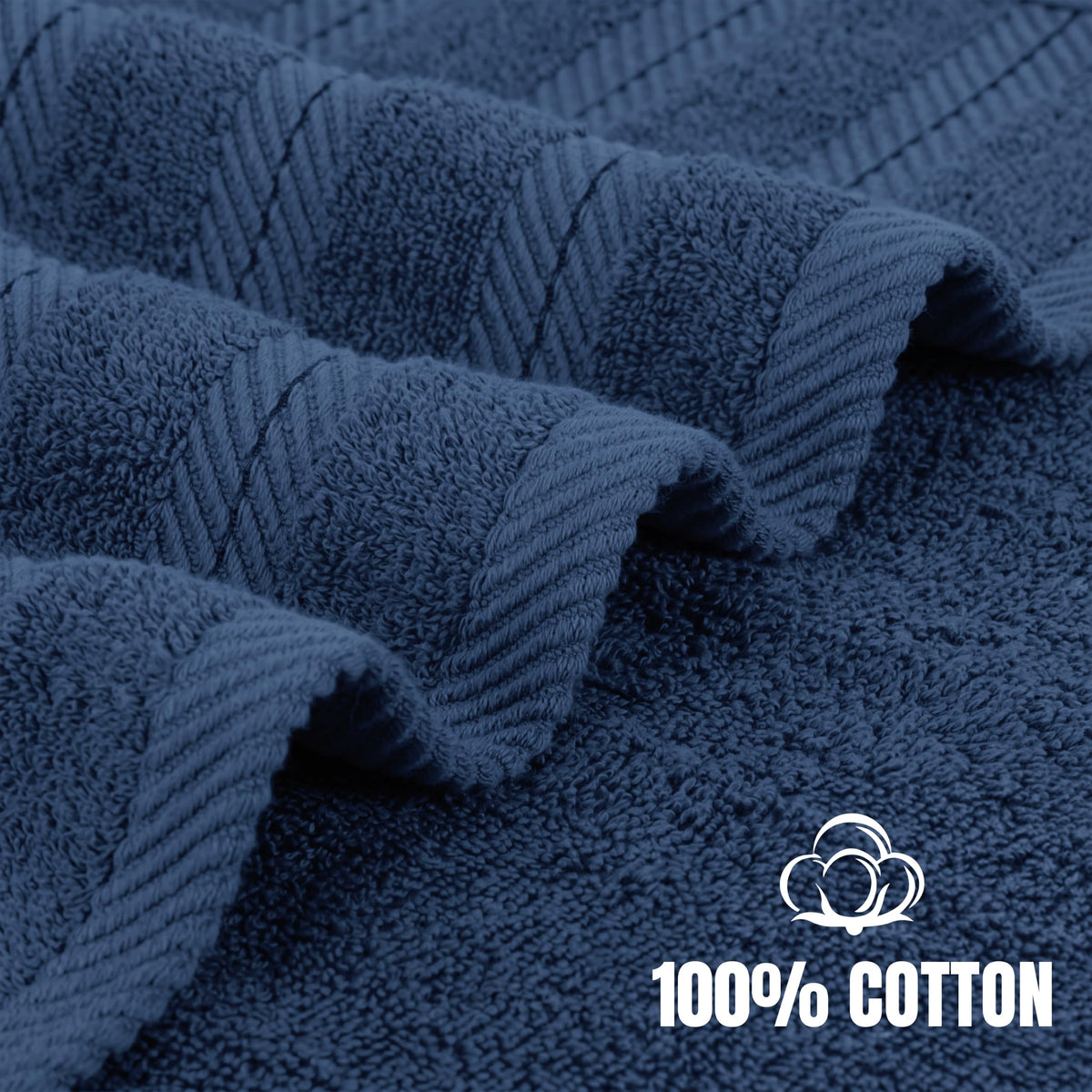 Cotton Towel Set – 8 Piece Navy