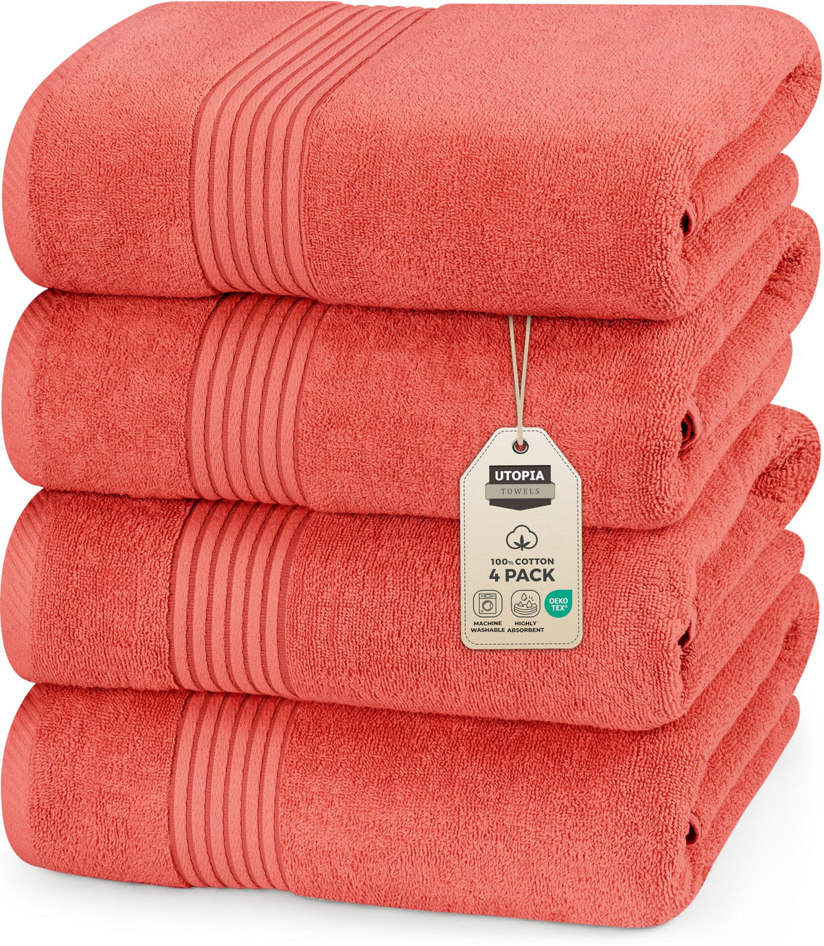 Cotton Bath Towels – 27 × 54 in