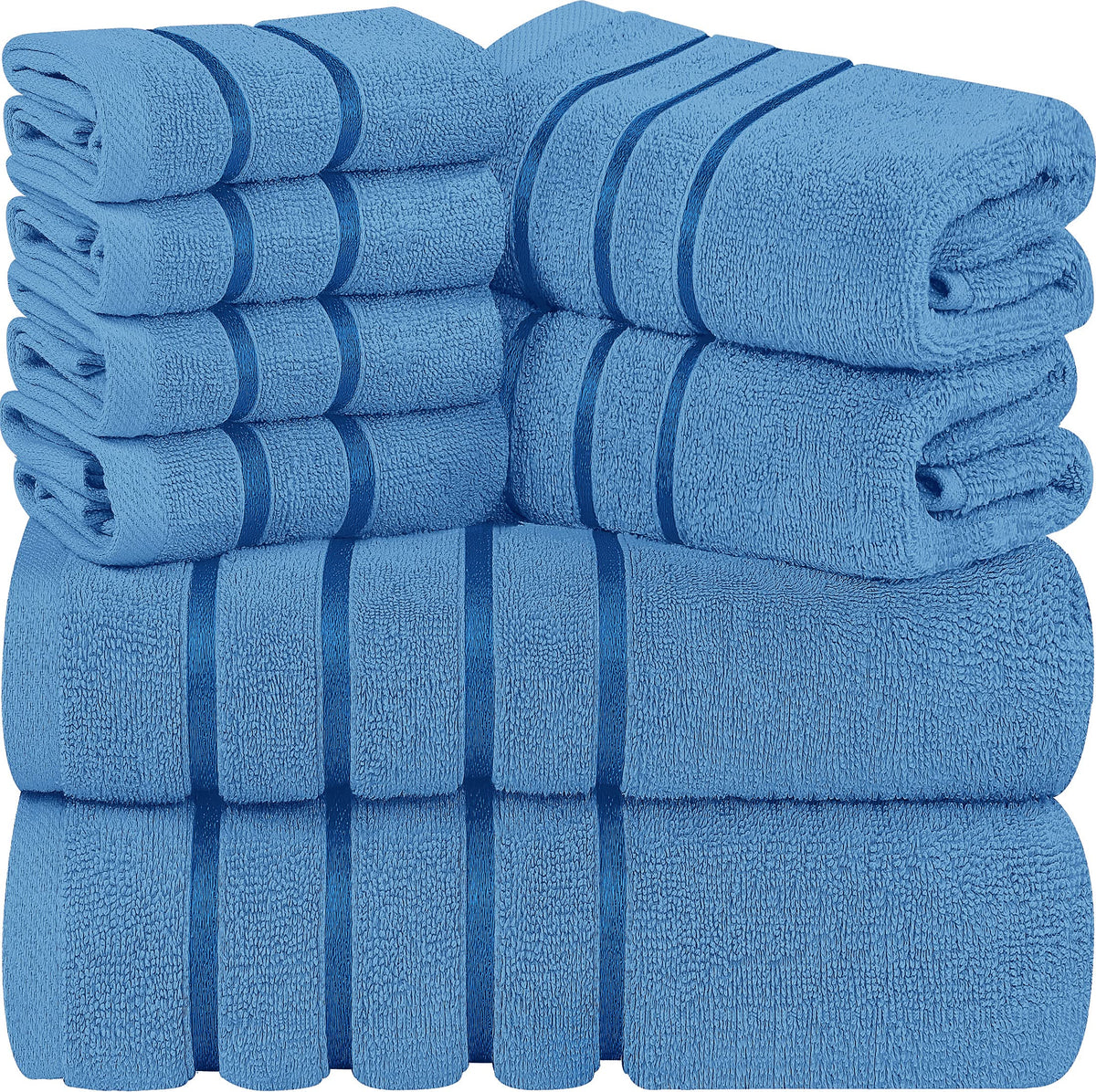 Viscose Stripe Towel Set – 8 Piece