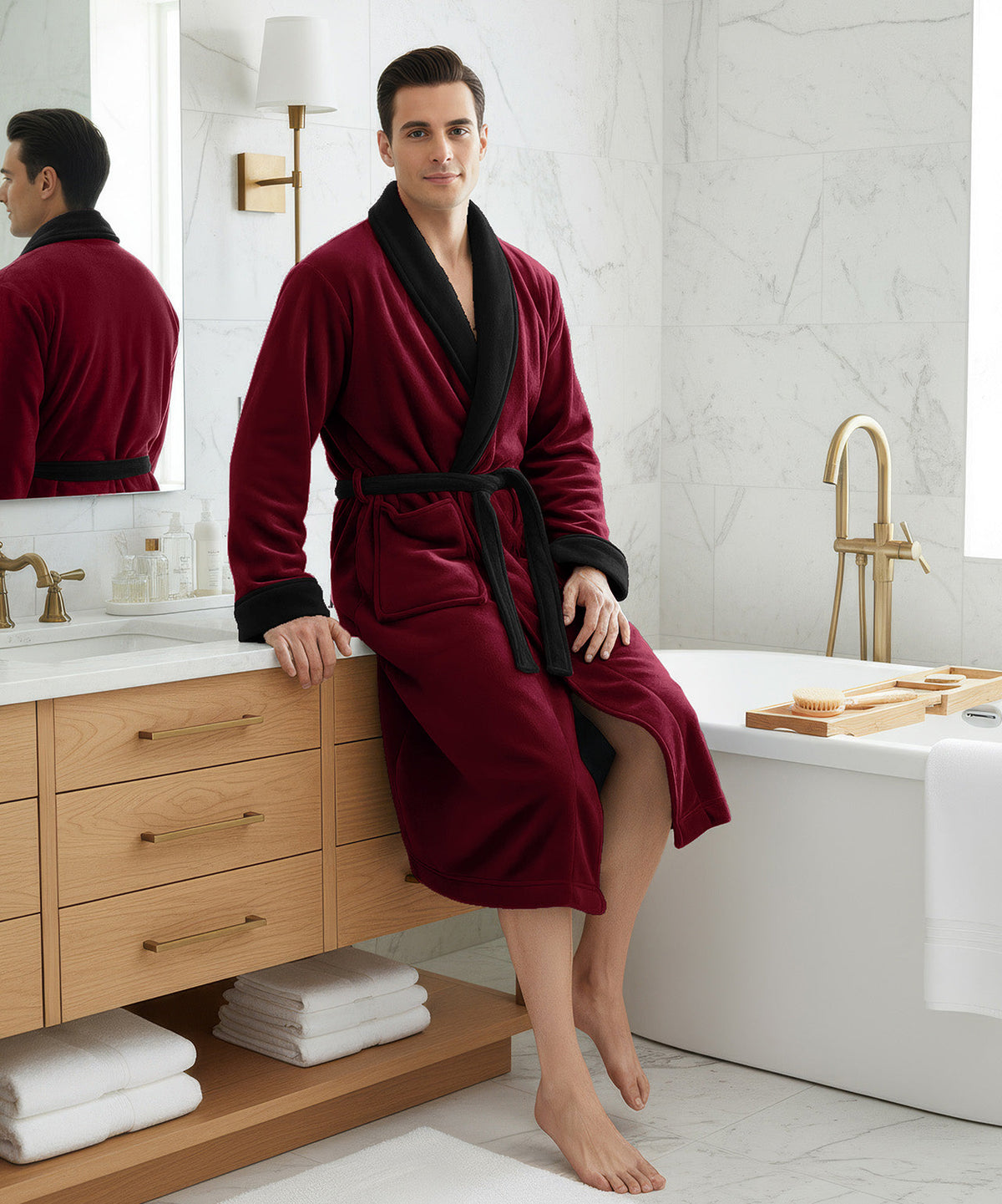 Burgundy and Black