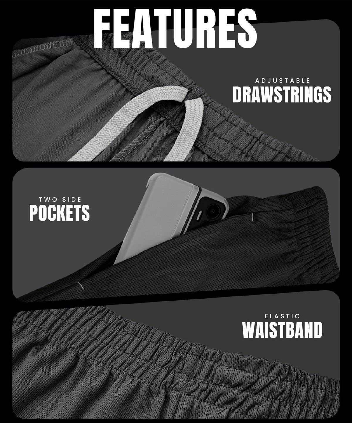 Black-Dark Grey-Pack of 2