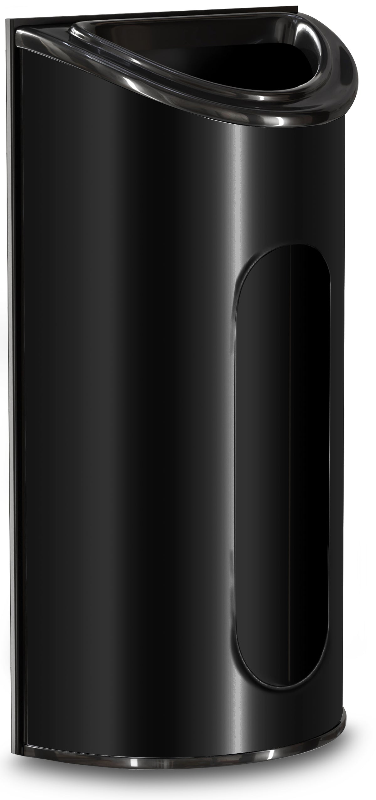 Wall-Mounted Grocery Bag Holder - Black